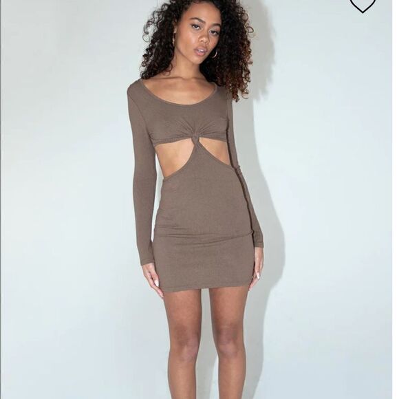 Princess Polly Drake Mini Dress Brown - Picture 2 of 7